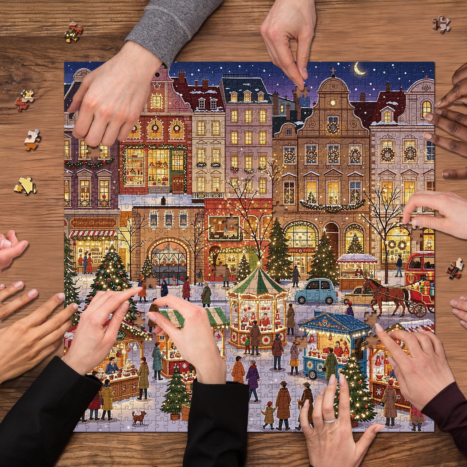 Xmas Market Jigsaw Puzzle 1000 Pieces