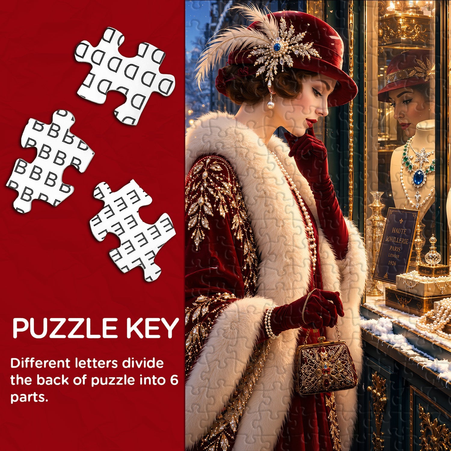 Snowy Night Jewelry Street Jigsaw Puzzle 1000 Pieces