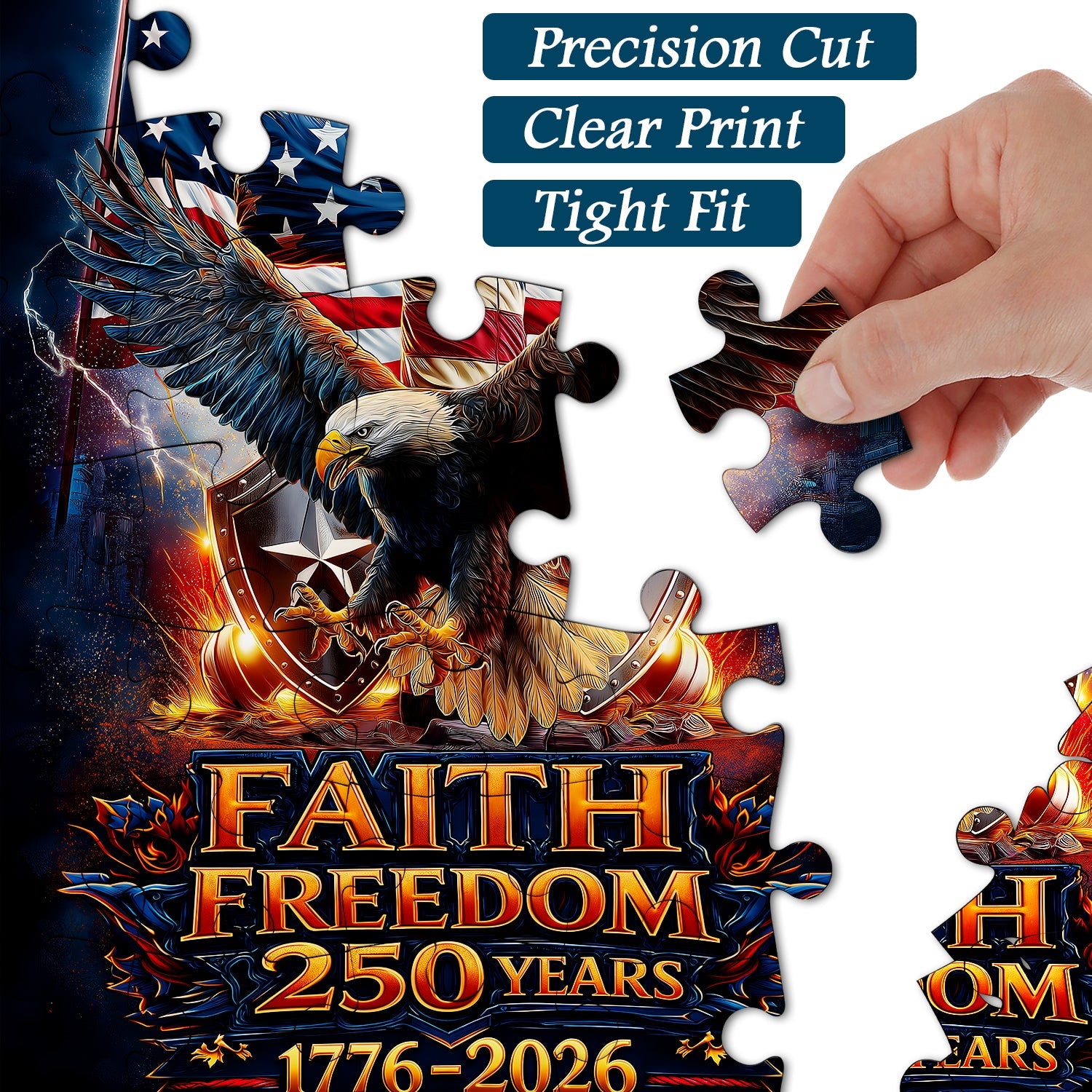 Puzzle 1000 pièces Foi et liberté