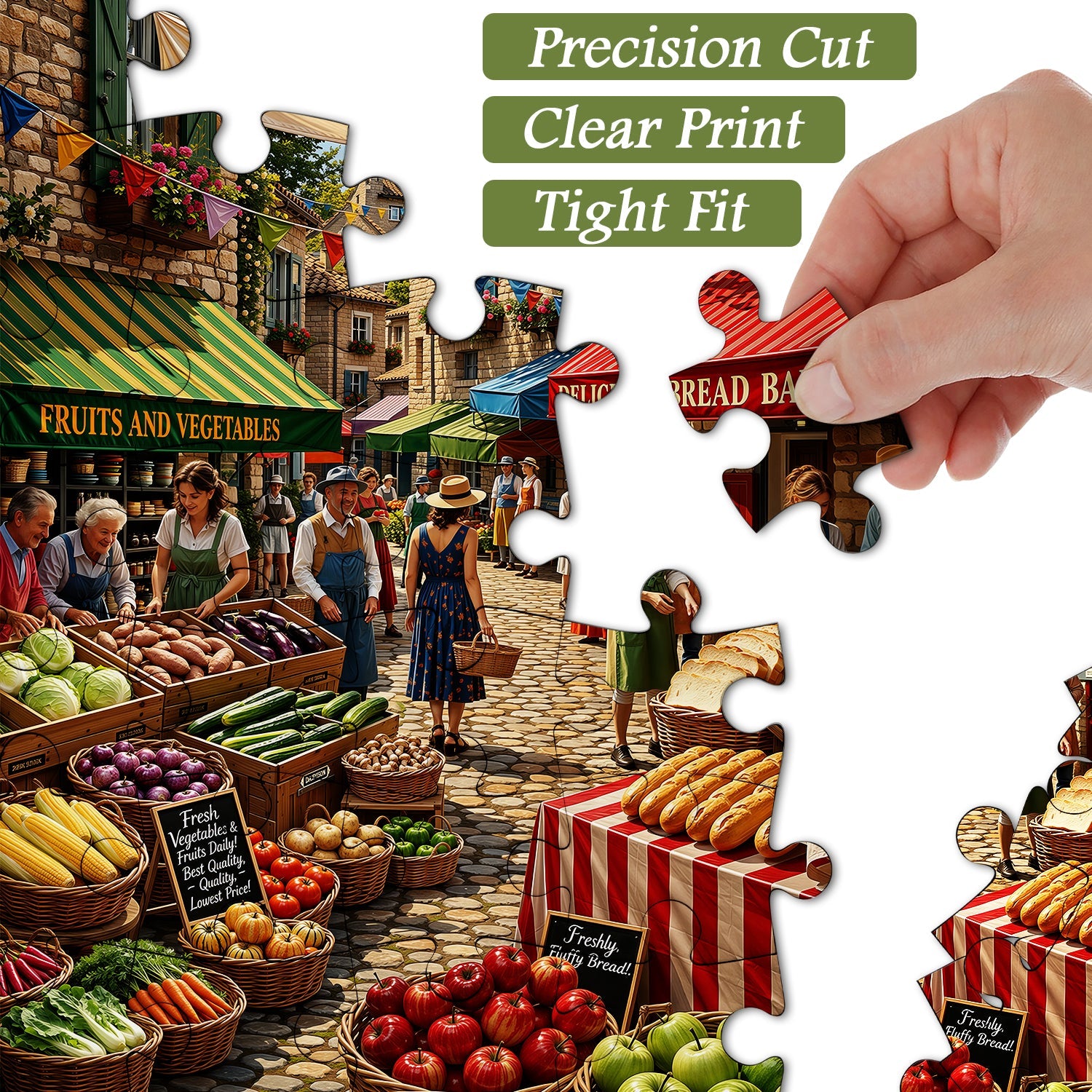 Village Market Jigsaw Puzzle 1000 Piece