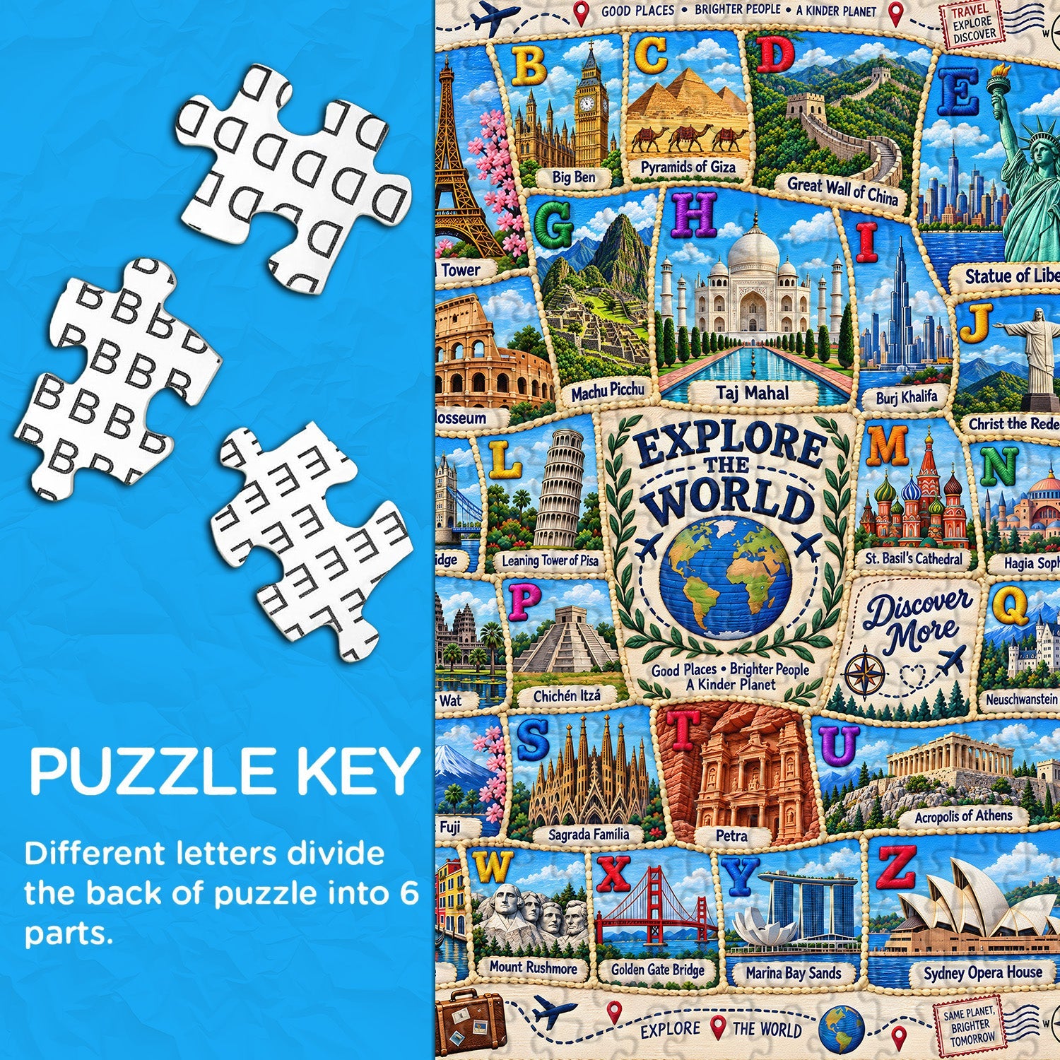 World Landmarks Jigsaw Puzzle 1000 Piece