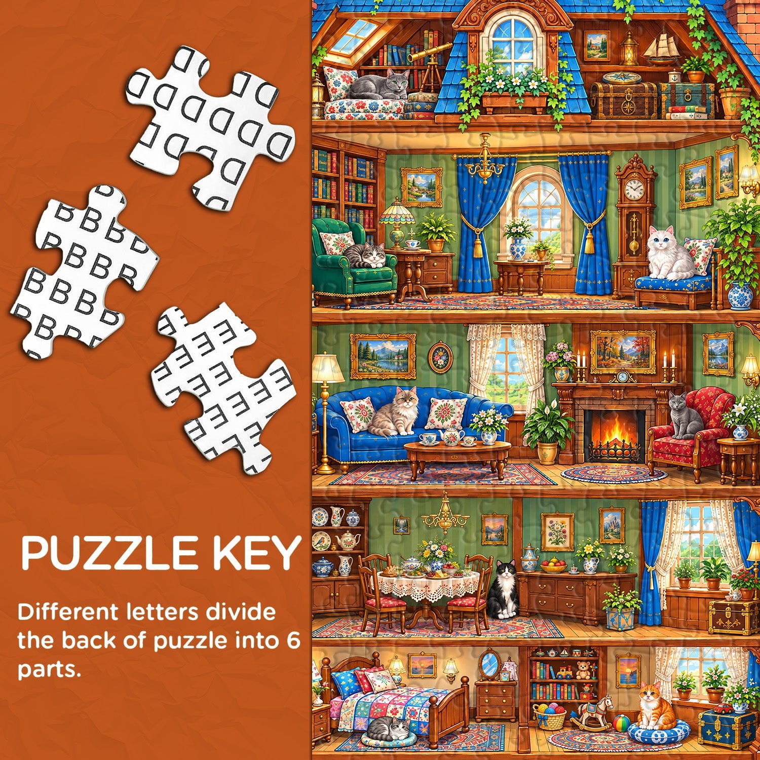 Cottage of Kittens Jigsaw Puzzle 1000 Piece