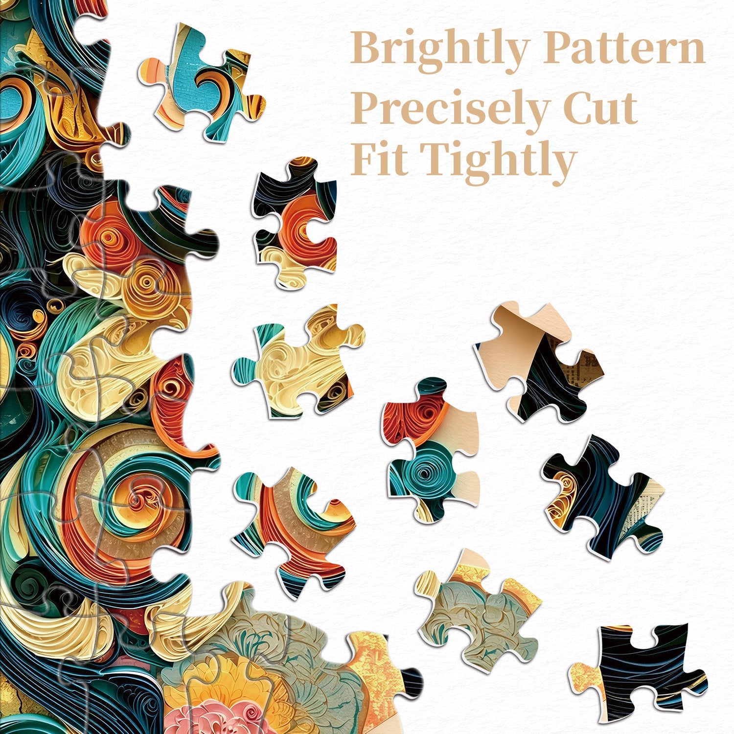 Paper Swirl Lady Jigsaw Puzzle 1000 Piece