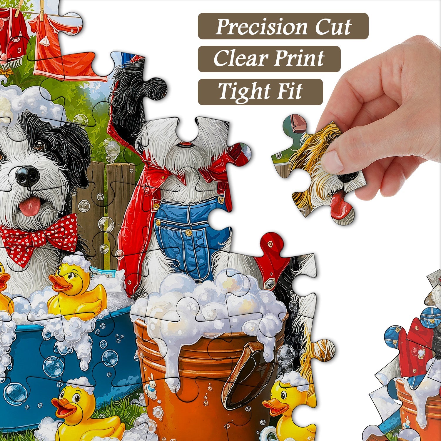 Puzzle de 1000 pièces Chiots au bain moussant
