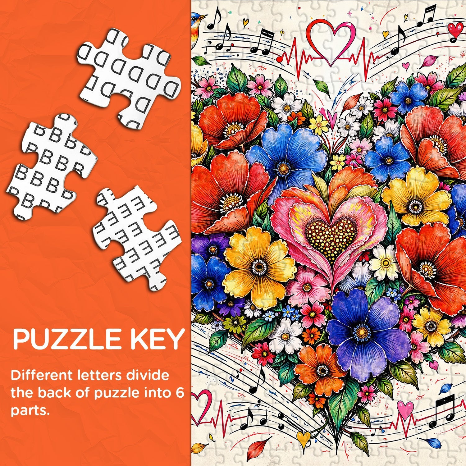 Heart of Blooms Jigsaw Puzzle 1000 Pieces