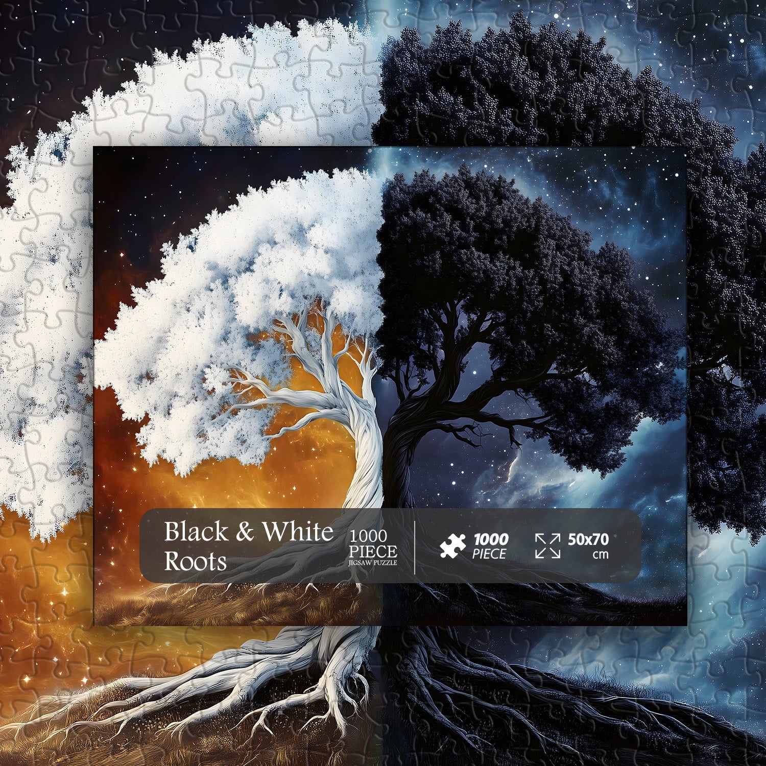 Black & White Roots Jigsaw Puzzle 1000 Pieces