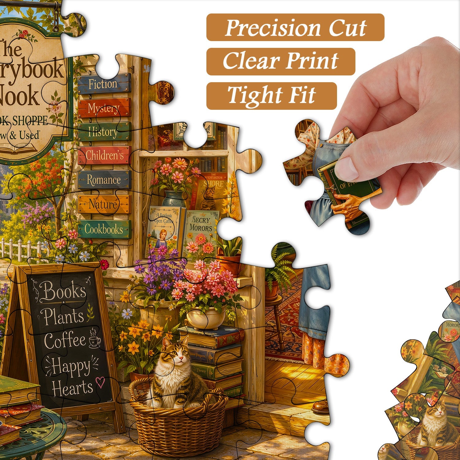 Floral Booknook Jigsaw Puzzle 1000 Piece