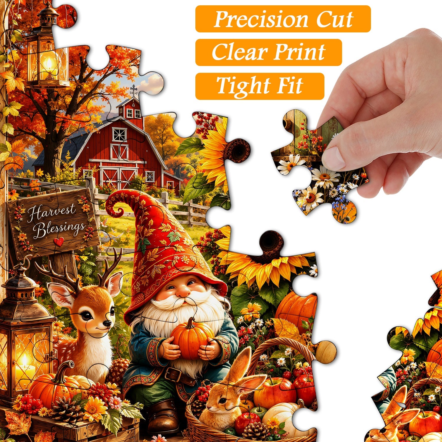 Harvest Gnome Jigsaw Puzzle 1000 Pieces