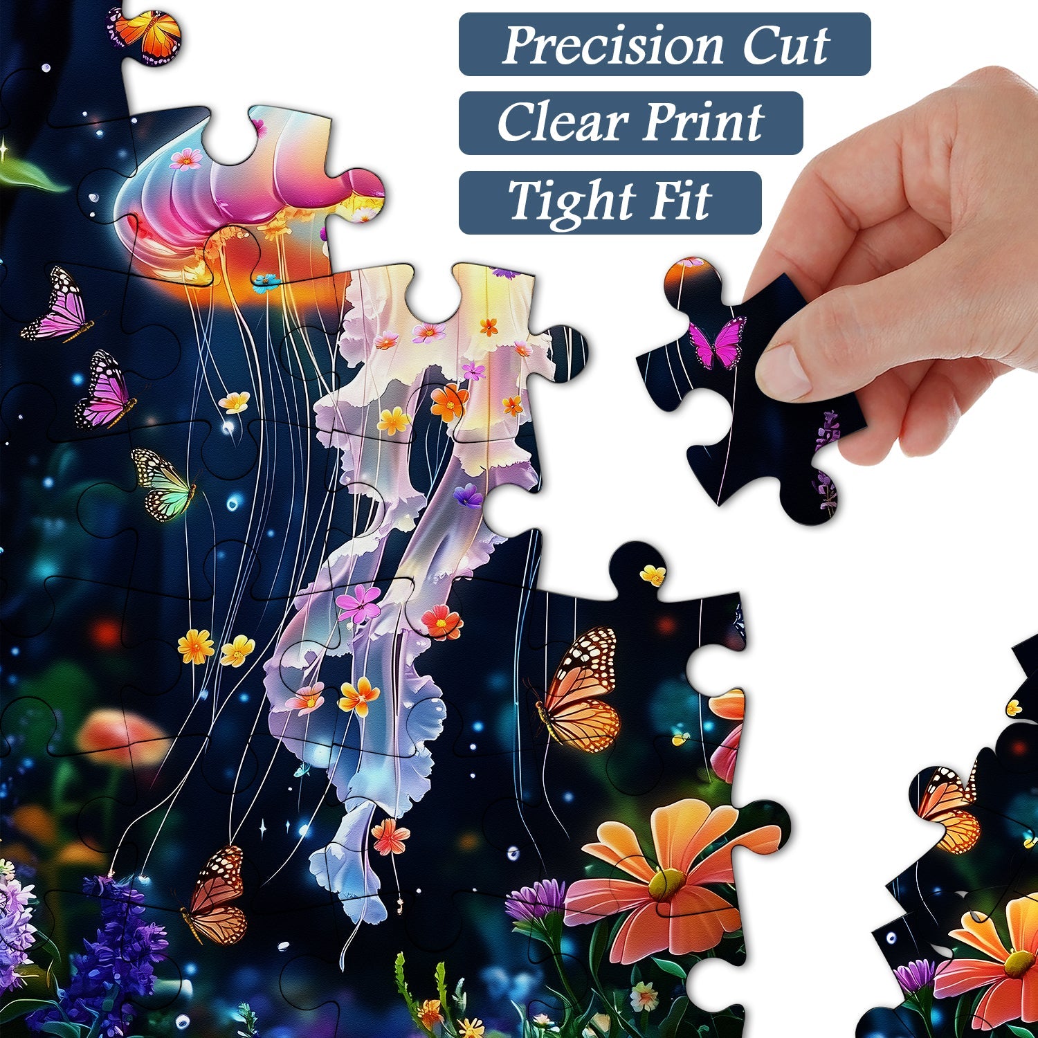 Floral Jellyfish Jigsaw Puzzles 1000 Pieces