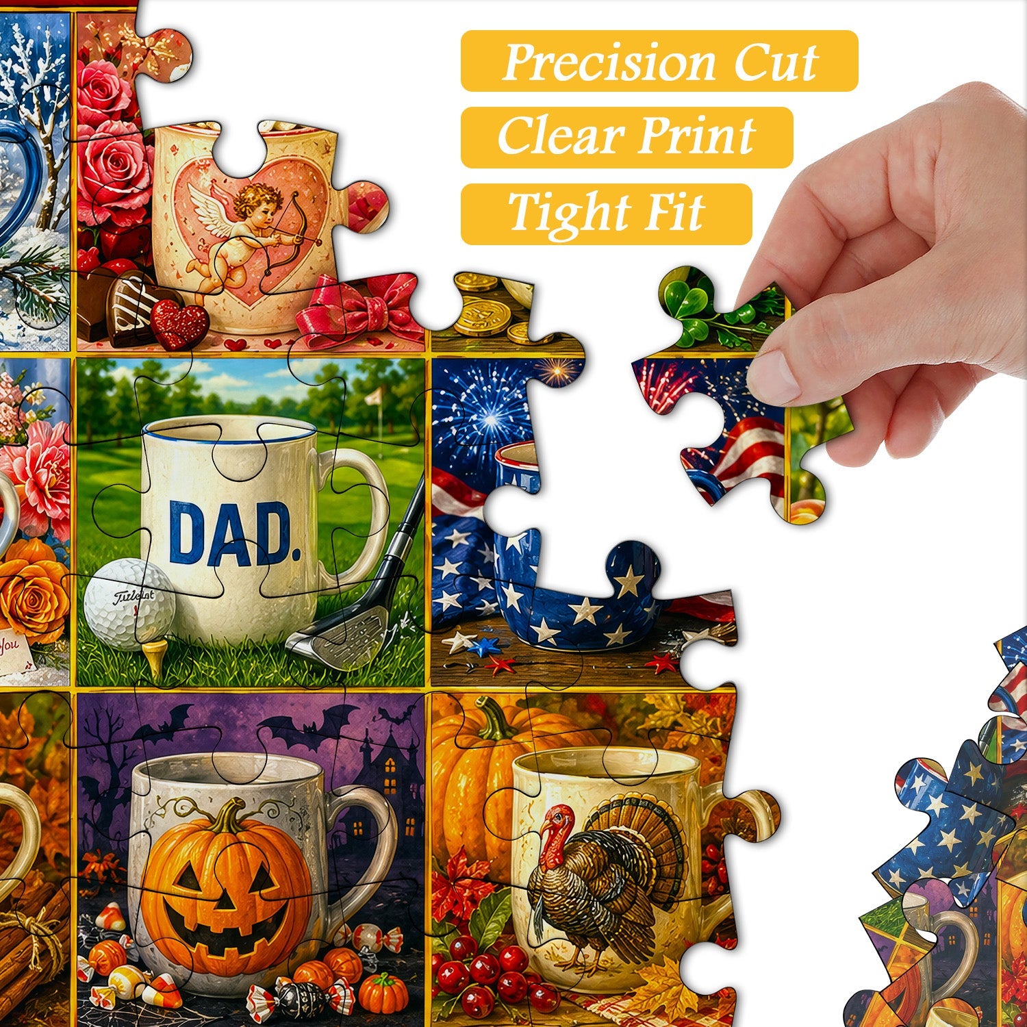 Holiday Mug Collection Jigsaw Puzzle 1000 Piece