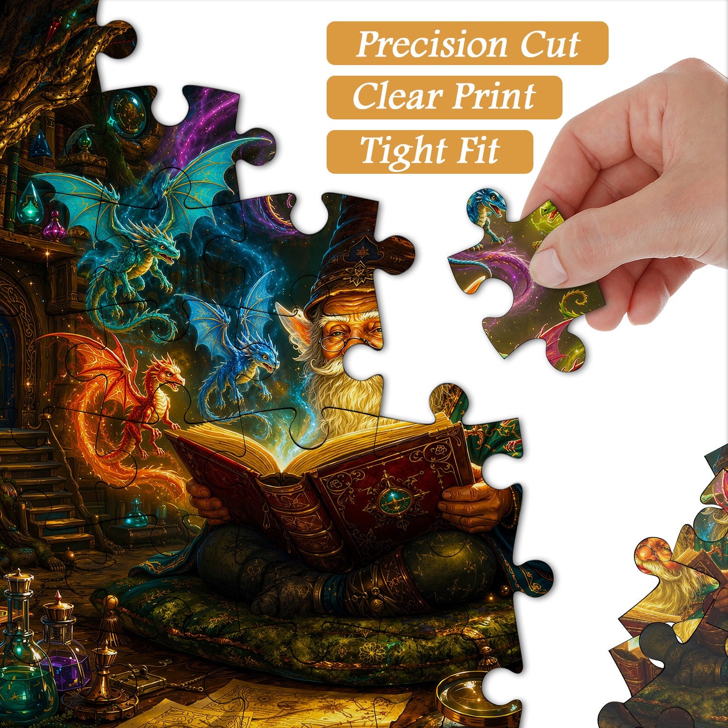 Dragon Companion Wizard Jigsaw Puzzle 1000 Pieces