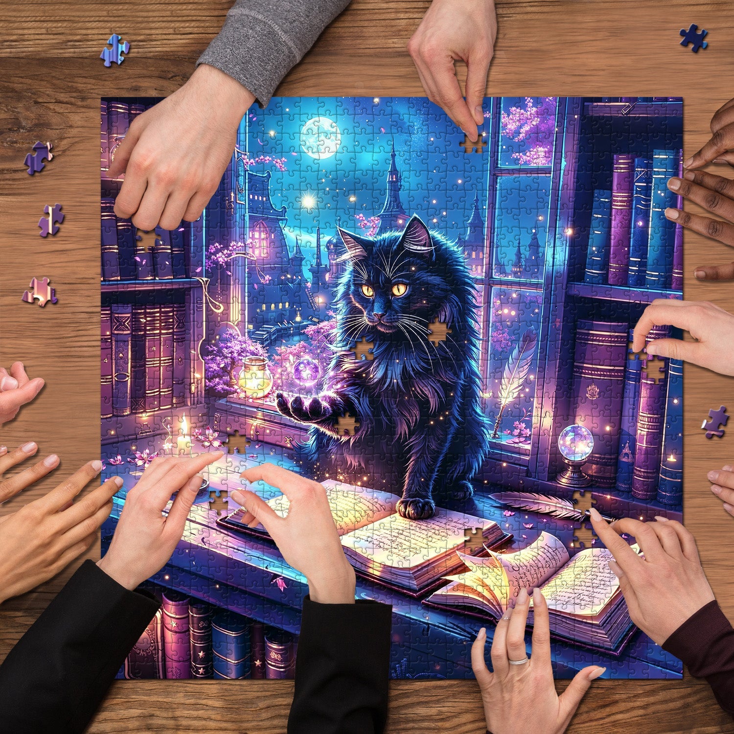 Magic Black Cat Jigsaw Puzzle 1000 Piece