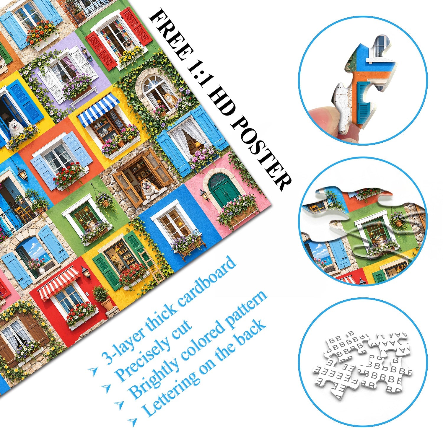 Vibrant Window Life Jigsaw Puzzle 1000 Piece