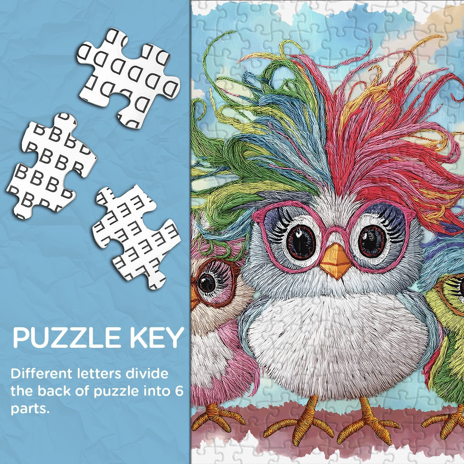 Colorful Funny Chicks Jigsaw Puzzle 1000 Piece