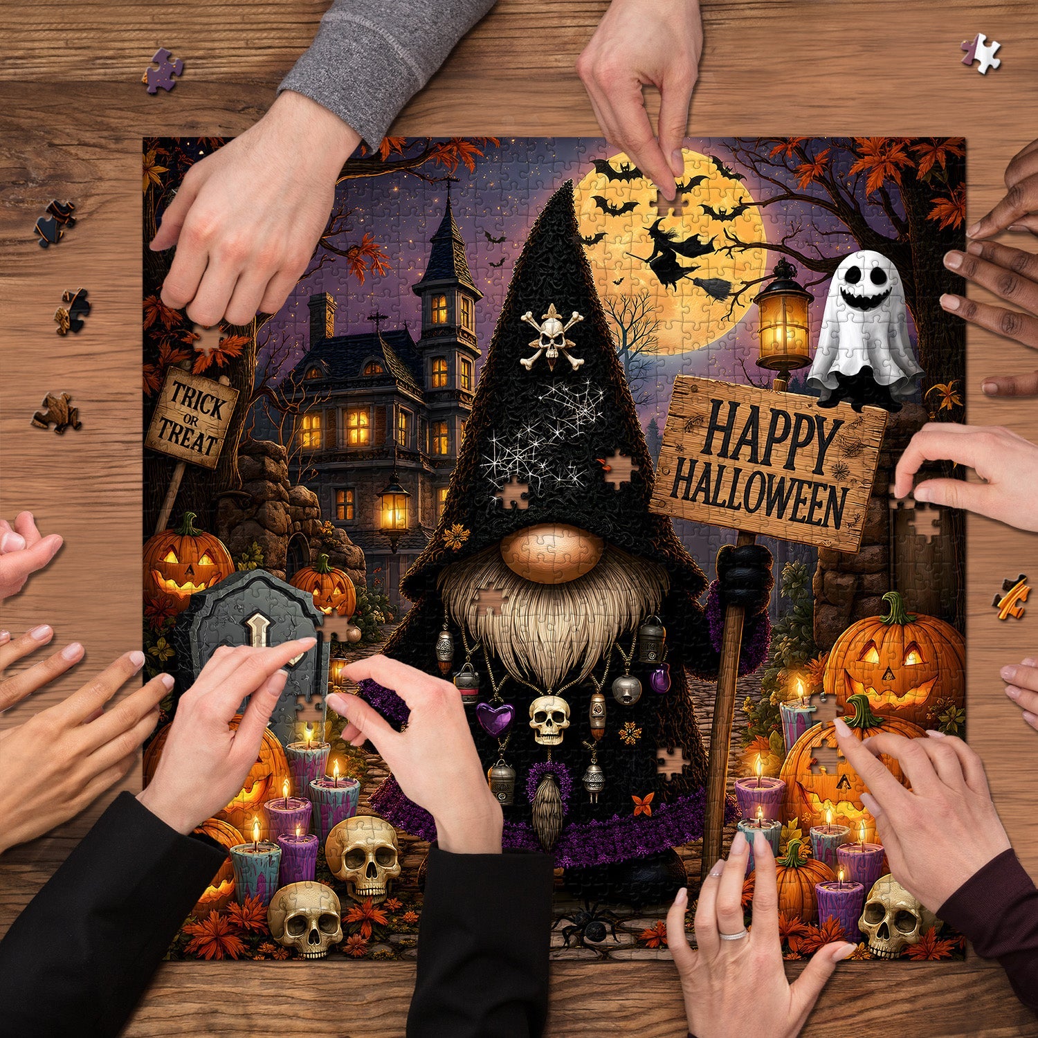 Gnome Night Jigsaw Puzzle 1000 Pieces