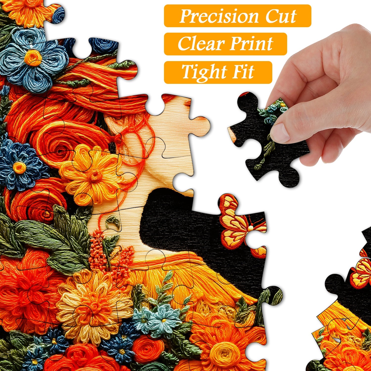 Embroidery Floral Muse Jigsaw Puzzle 1000 Pieces