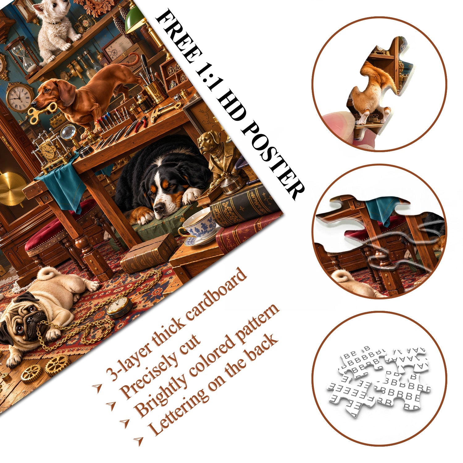 Dog Time Workshop Jigsaw Puzzle 1000 Pieces