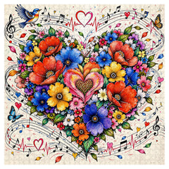 Heart of Blooms Jigsaw Puzzle 1000 Pieces