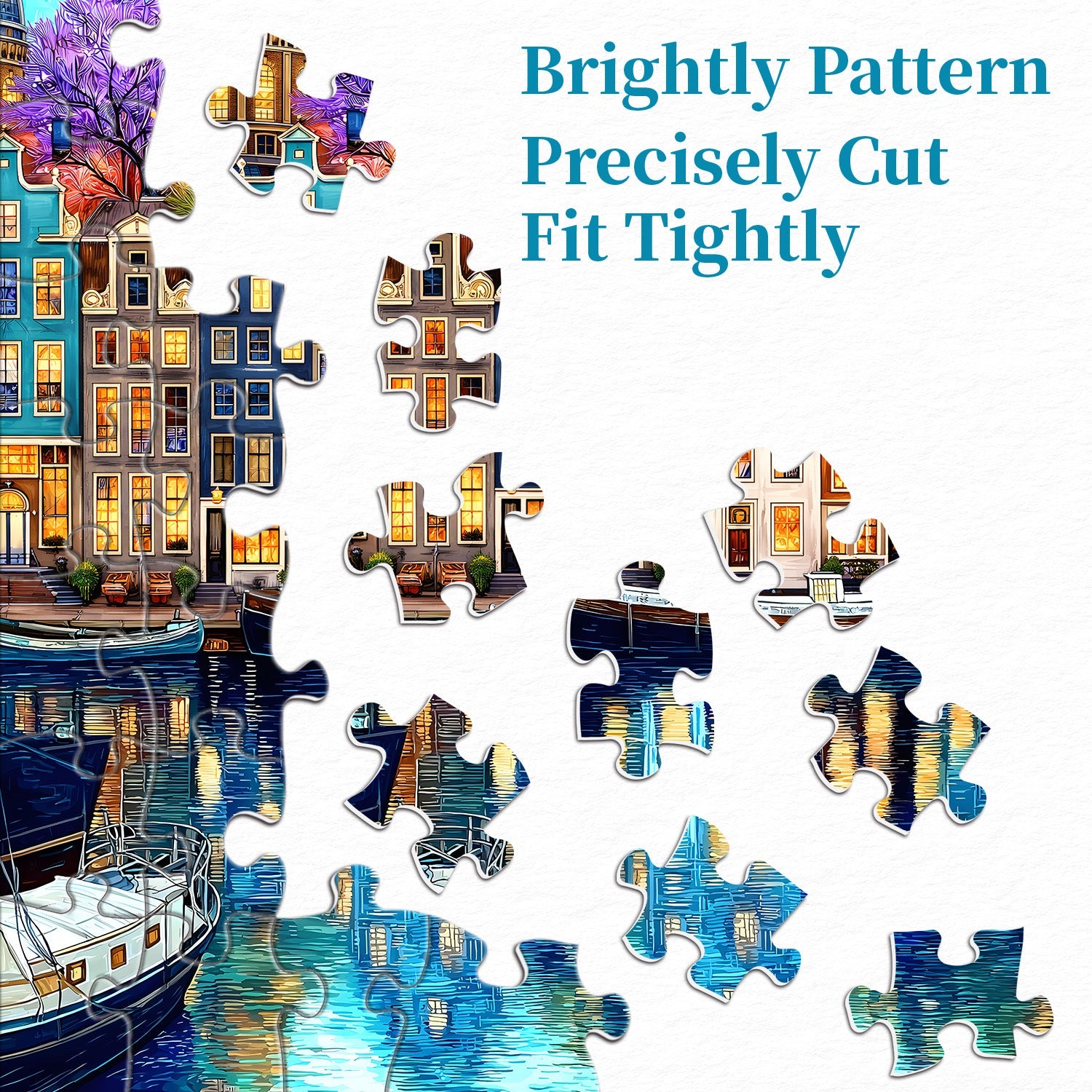 Canal Starry Night Jigsaw Puzzle 1000 Pieces