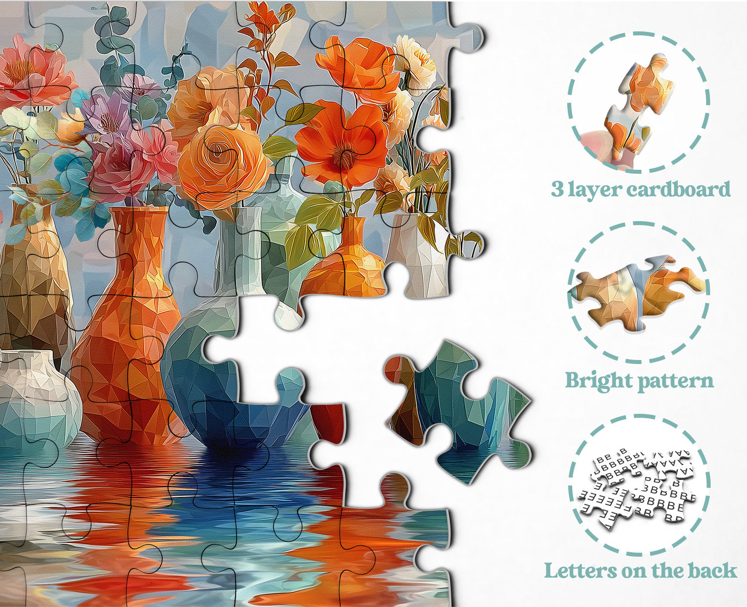 Colorful Vases Jigsaw Puzzle 1000 Pieces
