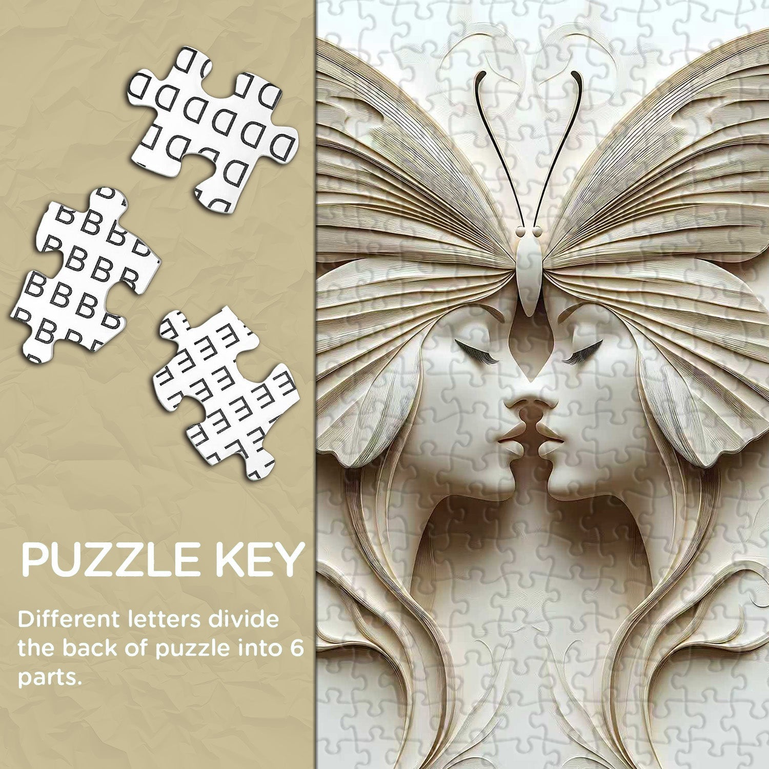 Butterfly Faced Twins Jigsaw Puzzle 1000 Pieces