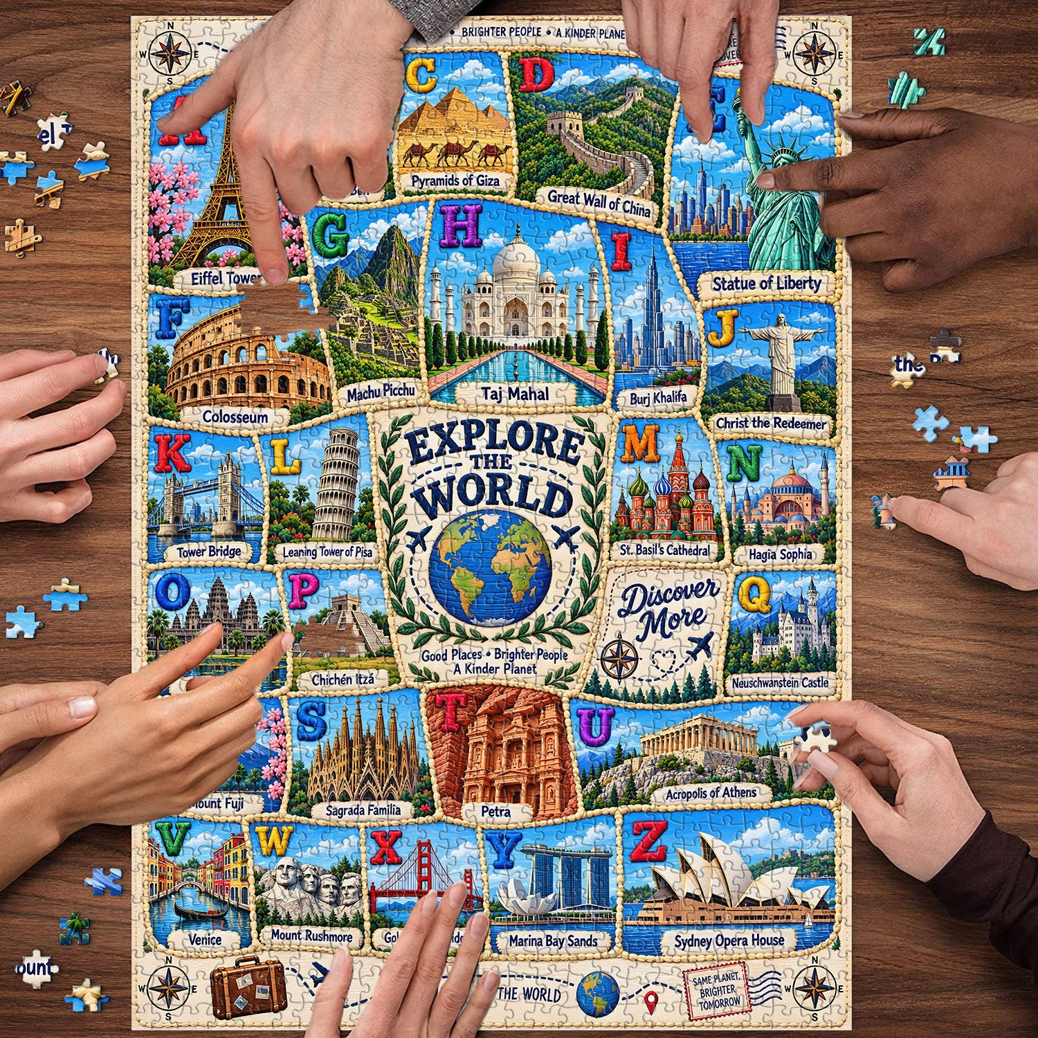 World Landmarks Jigsaw Puzzle 1000 Piece