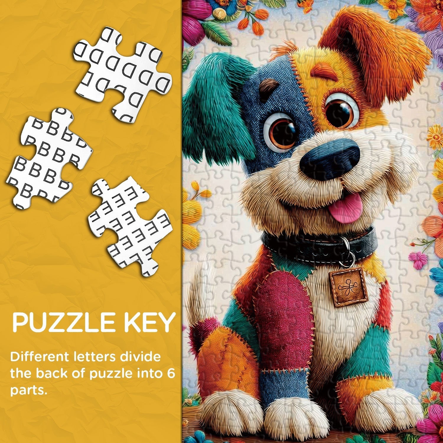 Patchwork Pup Jigsaw Puzzle 1000 Pieces