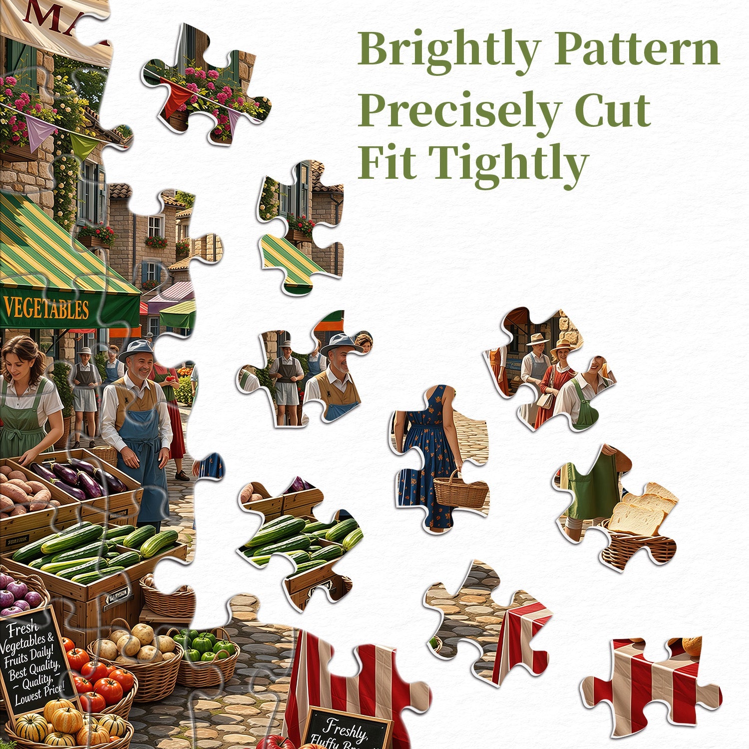 Village Market Jigsaw Puzzle 1000 Piece