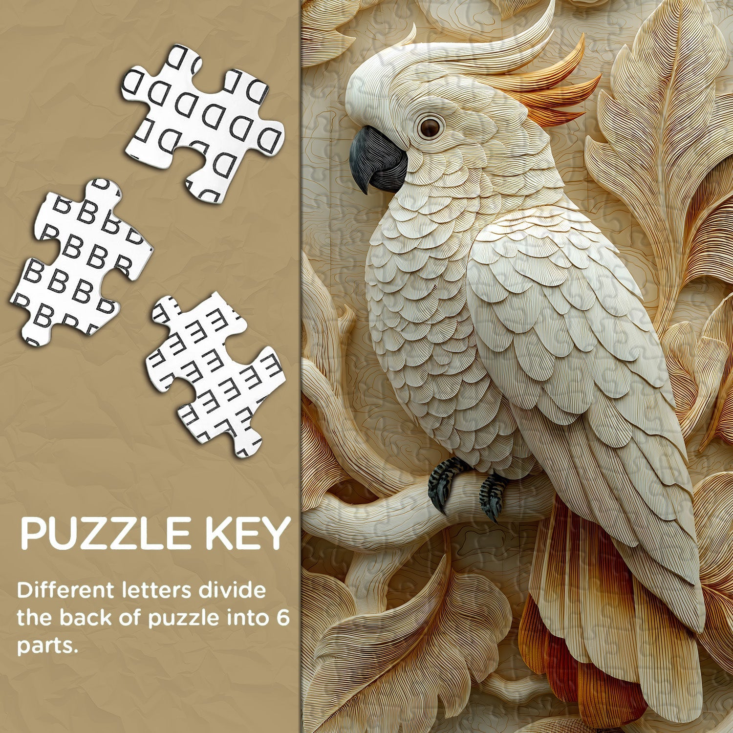 Wood Carving Parrot Jigsaw Puzzle 1000 Pieces