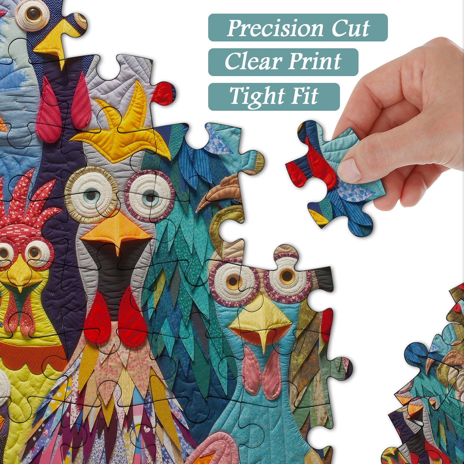 Colorful Clucks Jigsaw Puzzle 1000 Piece