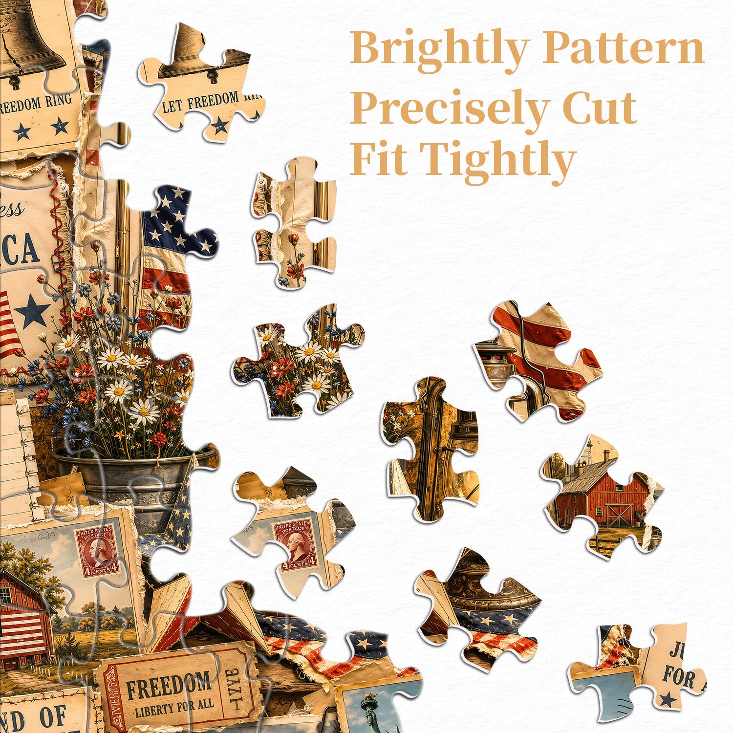 Vintage Americana Collage Jigsaw Puzzle 1000 Pieces