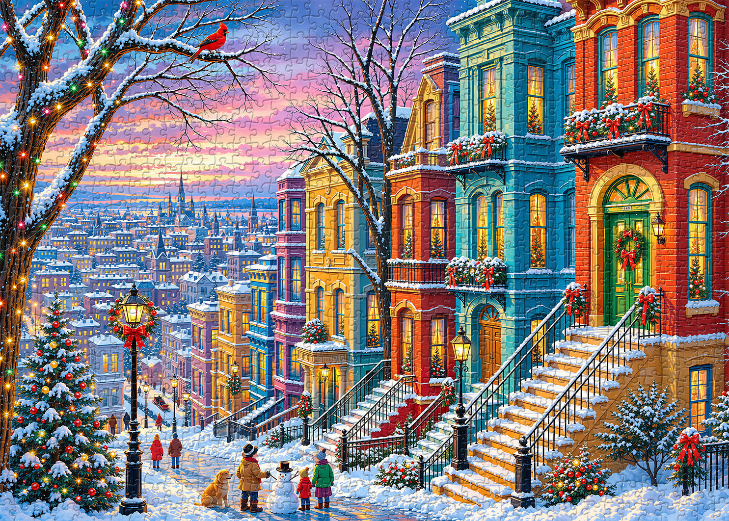 Snowy Town Jigsaw Puzzle 1000 Piece