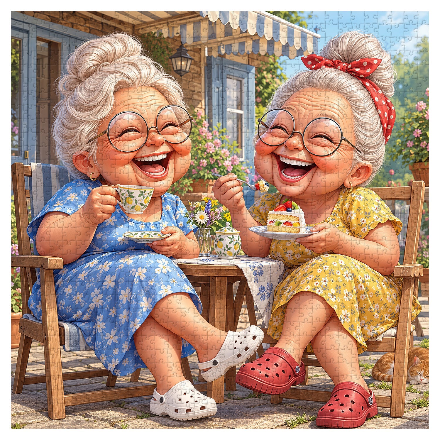 Joyful Grannies Jigsaw Puzzle 1000 Piece