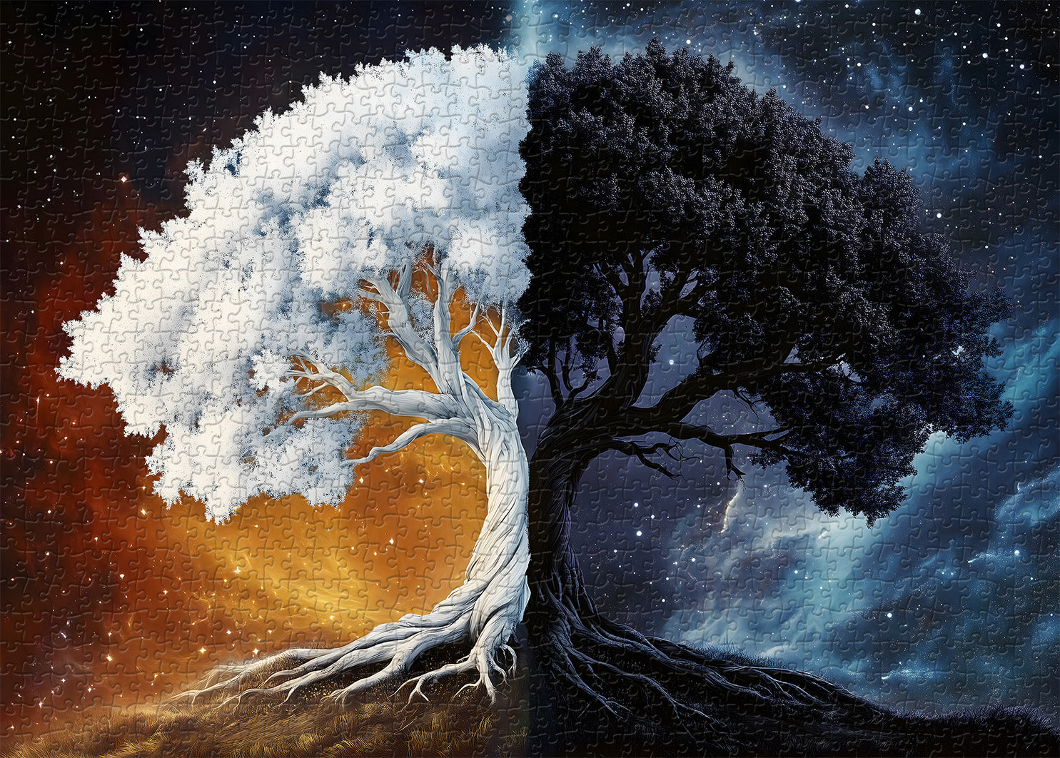 Black & White Roots Jigsaw Puzzle 1000 Pieces