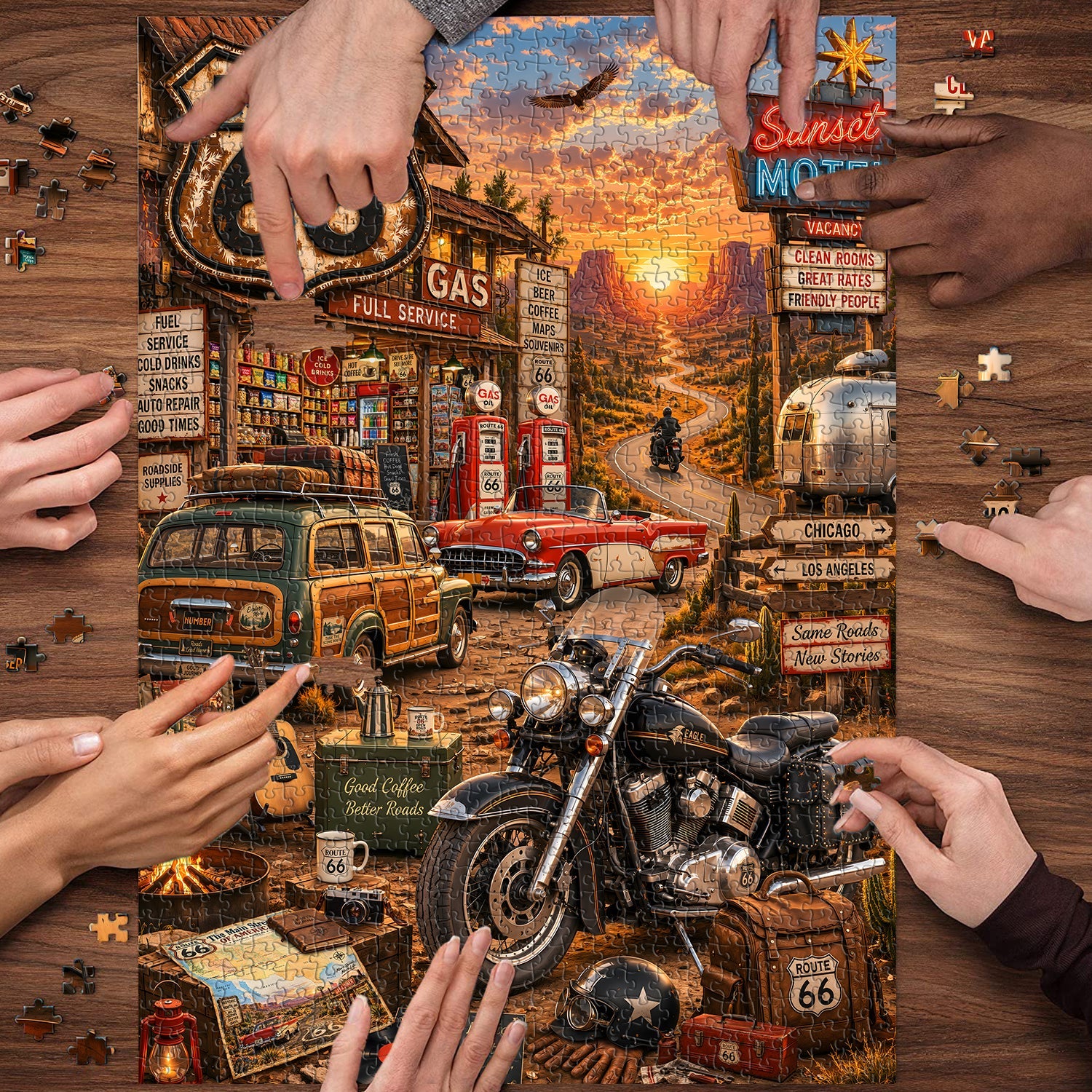 Sunset Highway Jigsaw Puzzle 1000 Piece