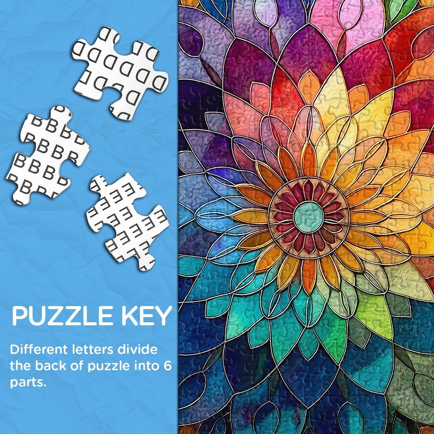Mosaic Petals Jigsaw Puzzle 1000 Pieces