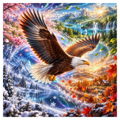 Eagle’s Seasonal Voyage Jigsaw Puzzle 1000 Piece