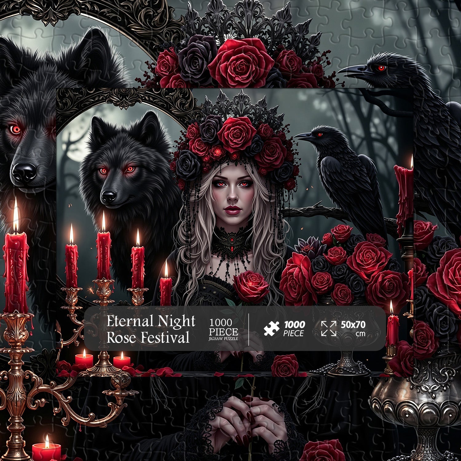 Eternal Night Rose Festival Jigsaw Puzzle 1000 Pieces