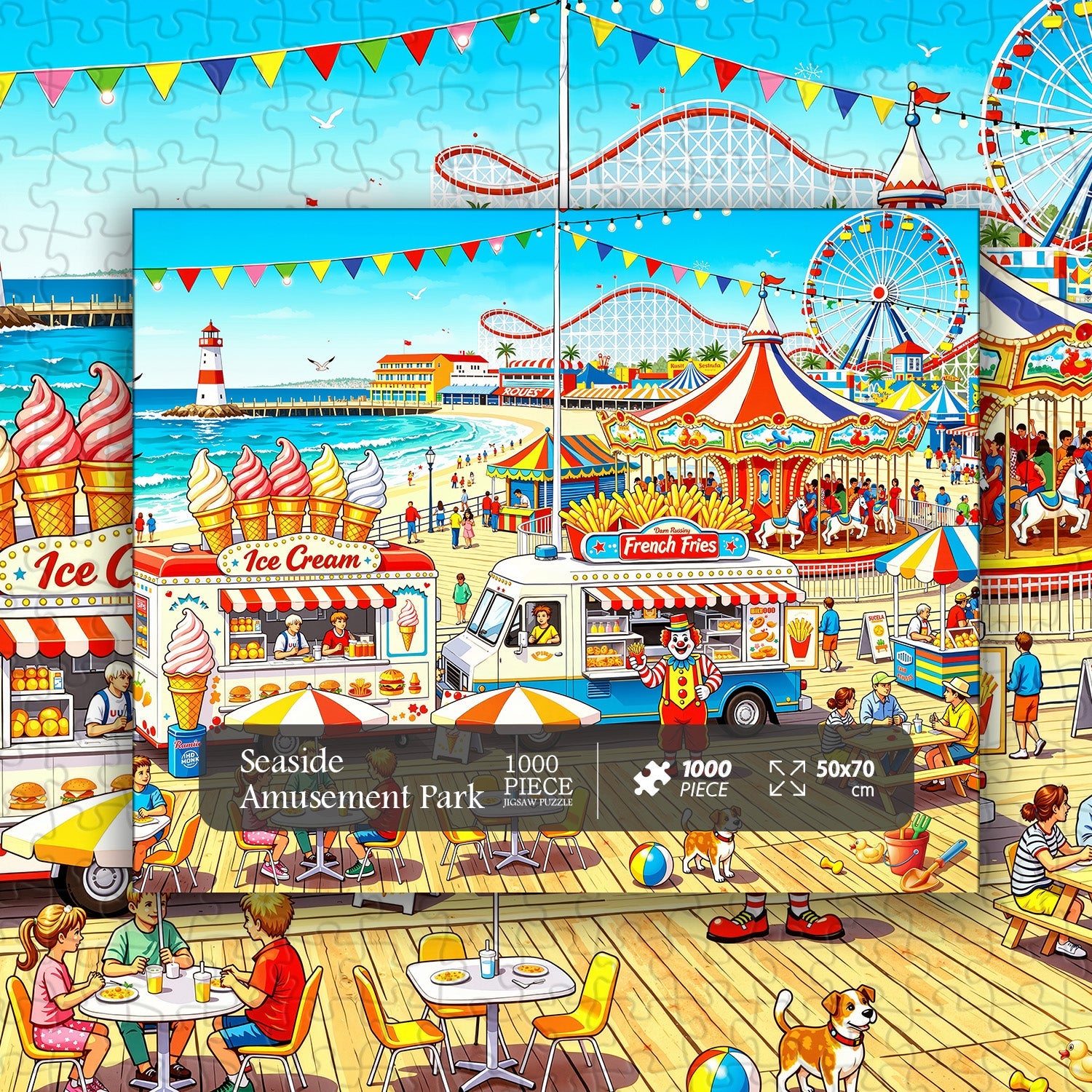Seaside Amusement Park Jigsaw Puzzle 1000 Pieces