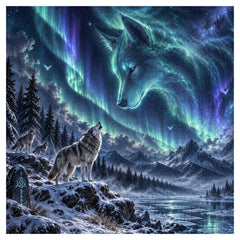 Aurora Spirit Wolf Jigsaw Puzzle 1000 Piece