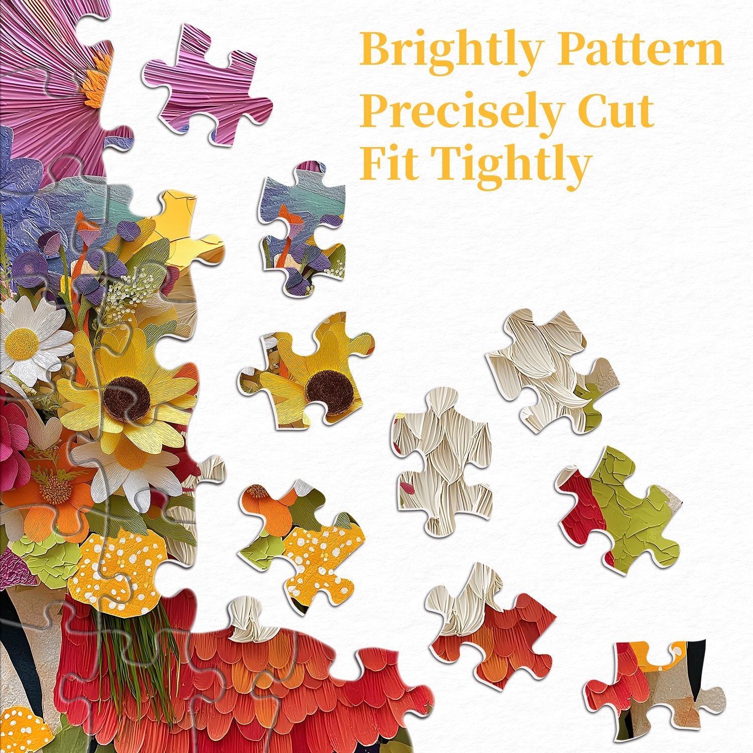 Puzzle de 1000 pièces Fleurs et nain de jardin