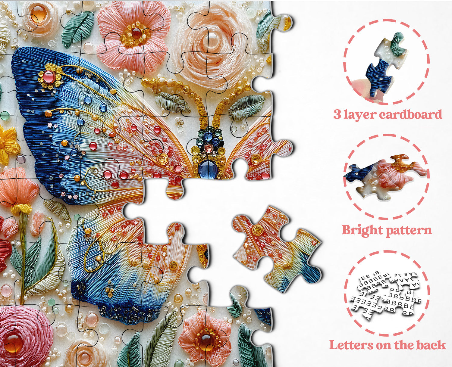 Butterfly Gem Jigsaw Puzzle 1000 Piece