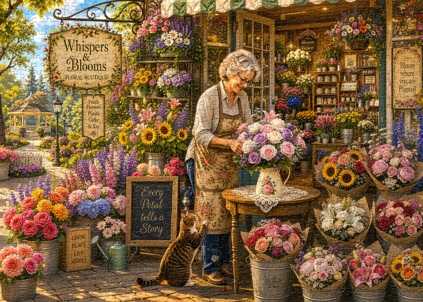 Sunlit Floral Nook Jigsaw Puzzle 1000 Piece