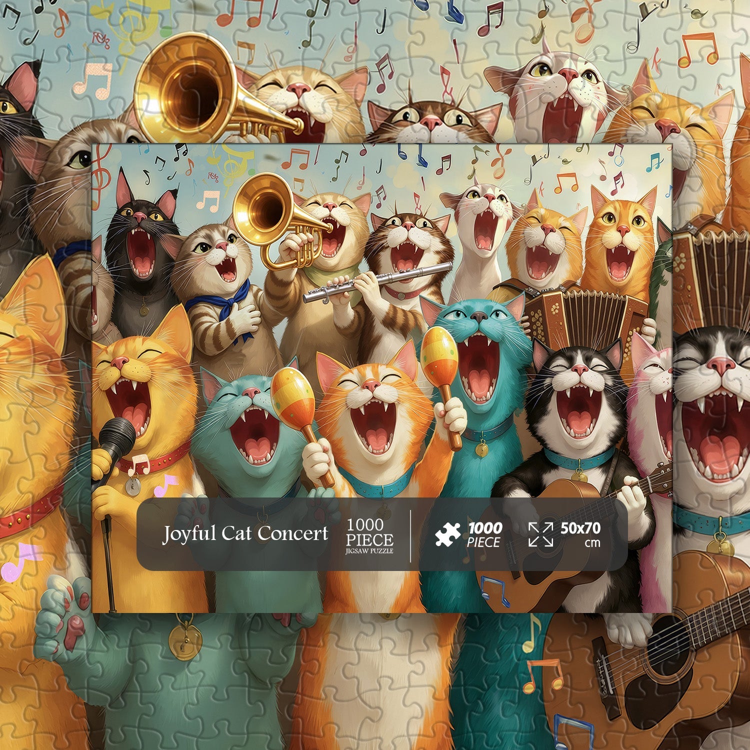 Joyful Cat Concert  Jigsaw Puzzle 1000 Piece