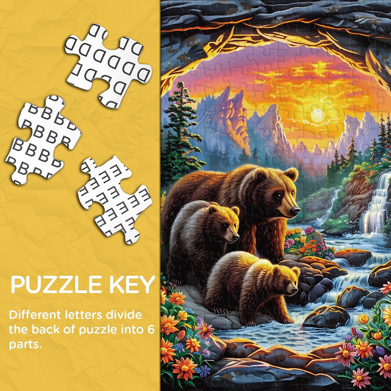 Mountain Bears Jigsaw Puzzle 1000 Pieces