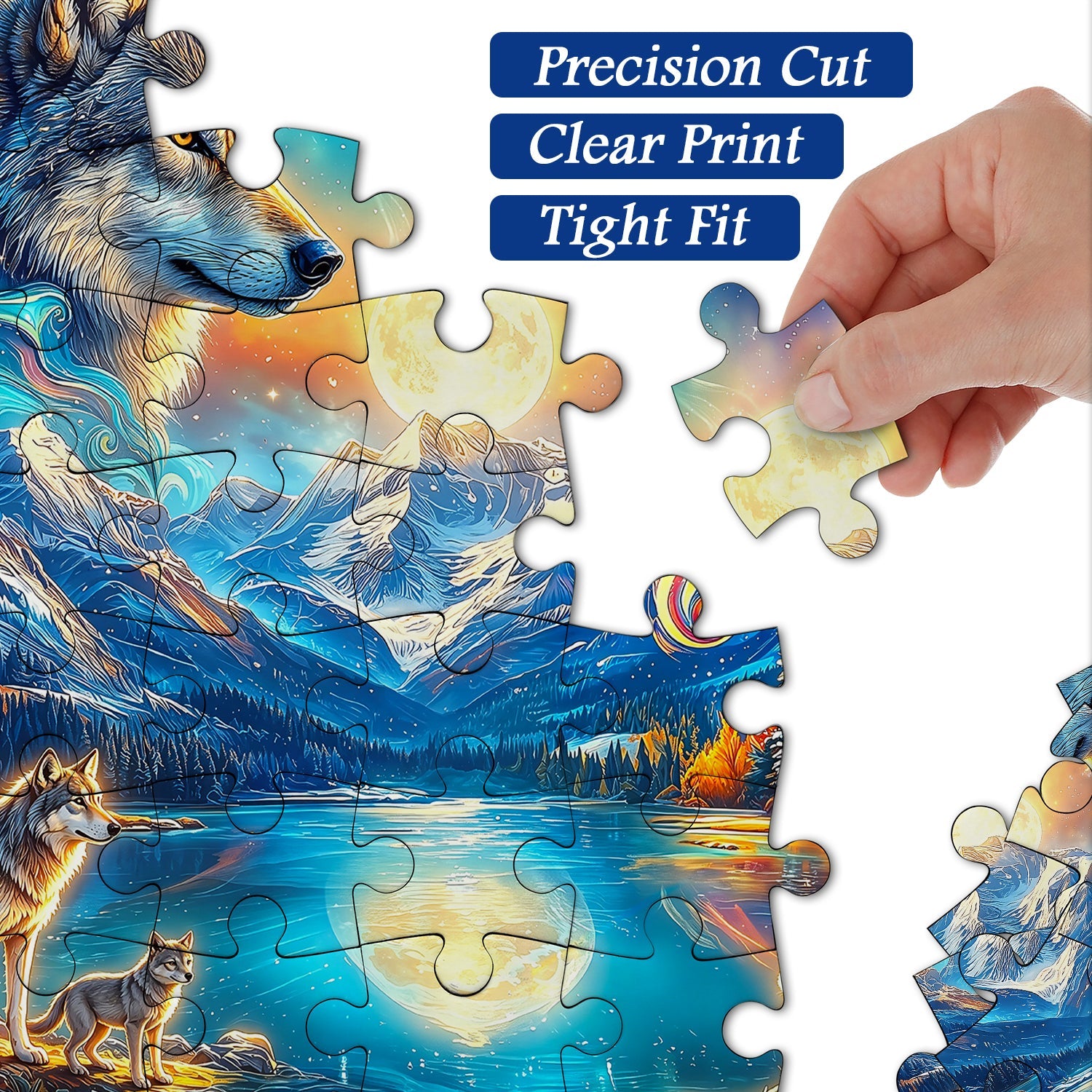 Moon Wolves Jigsaw Puzzle 1000 Piece