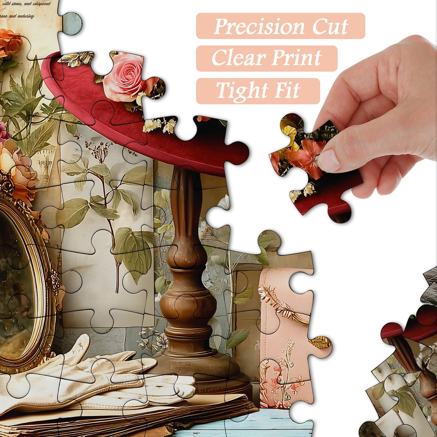 Vintage Floral Hat Jigsaw Puzzle 1000 Pieces