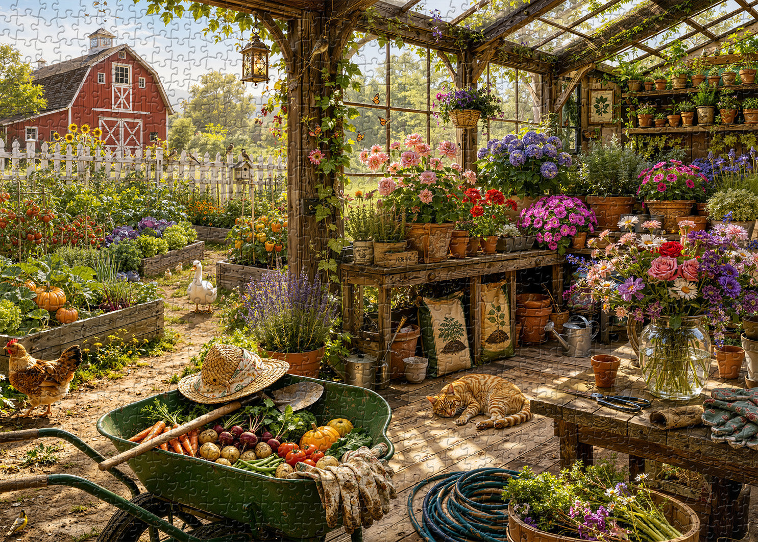 Country Garden Cottage Jigsaw Puzzle 1000 Pieces
