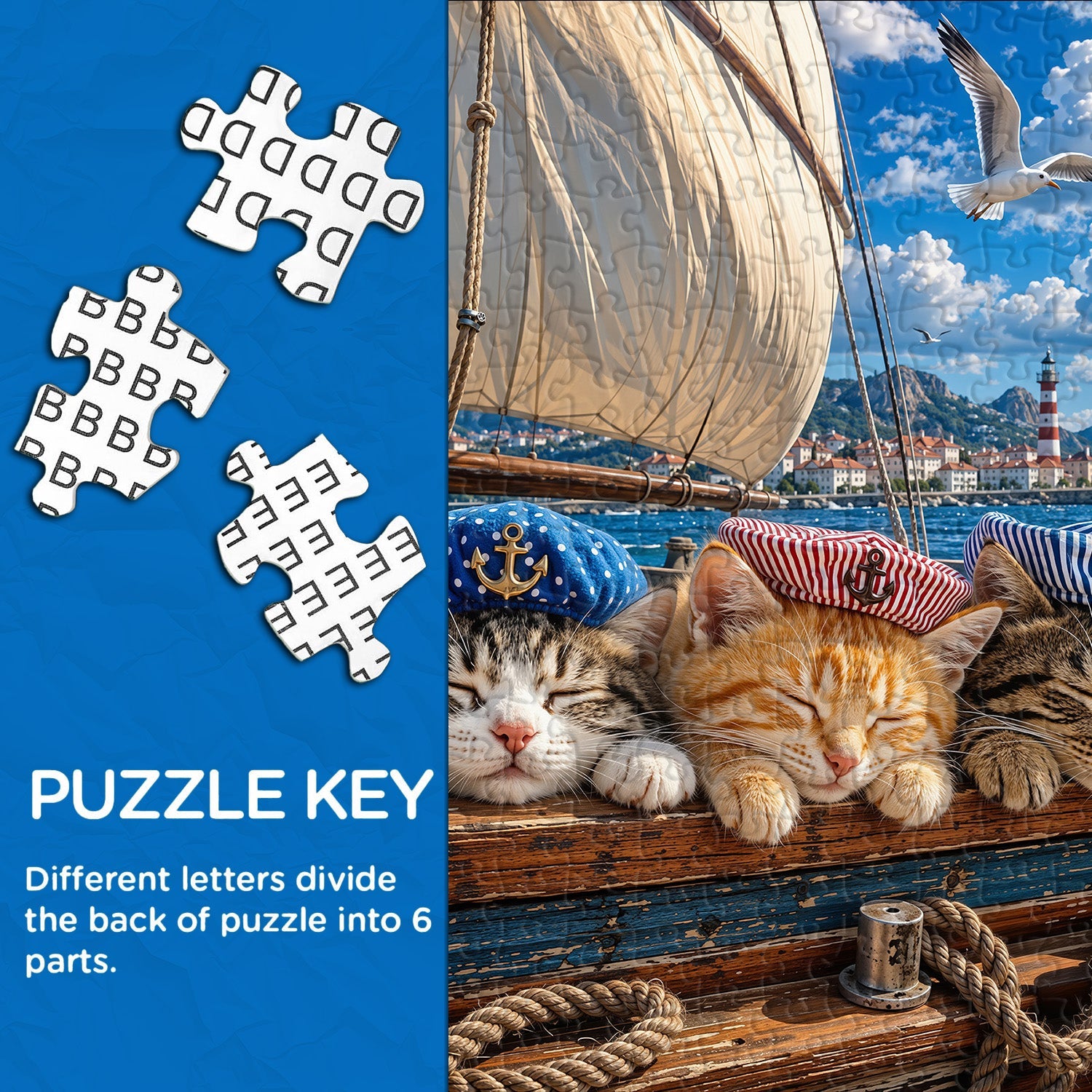 Nautical Cat Jigsaw Puzzle 1000 Piece