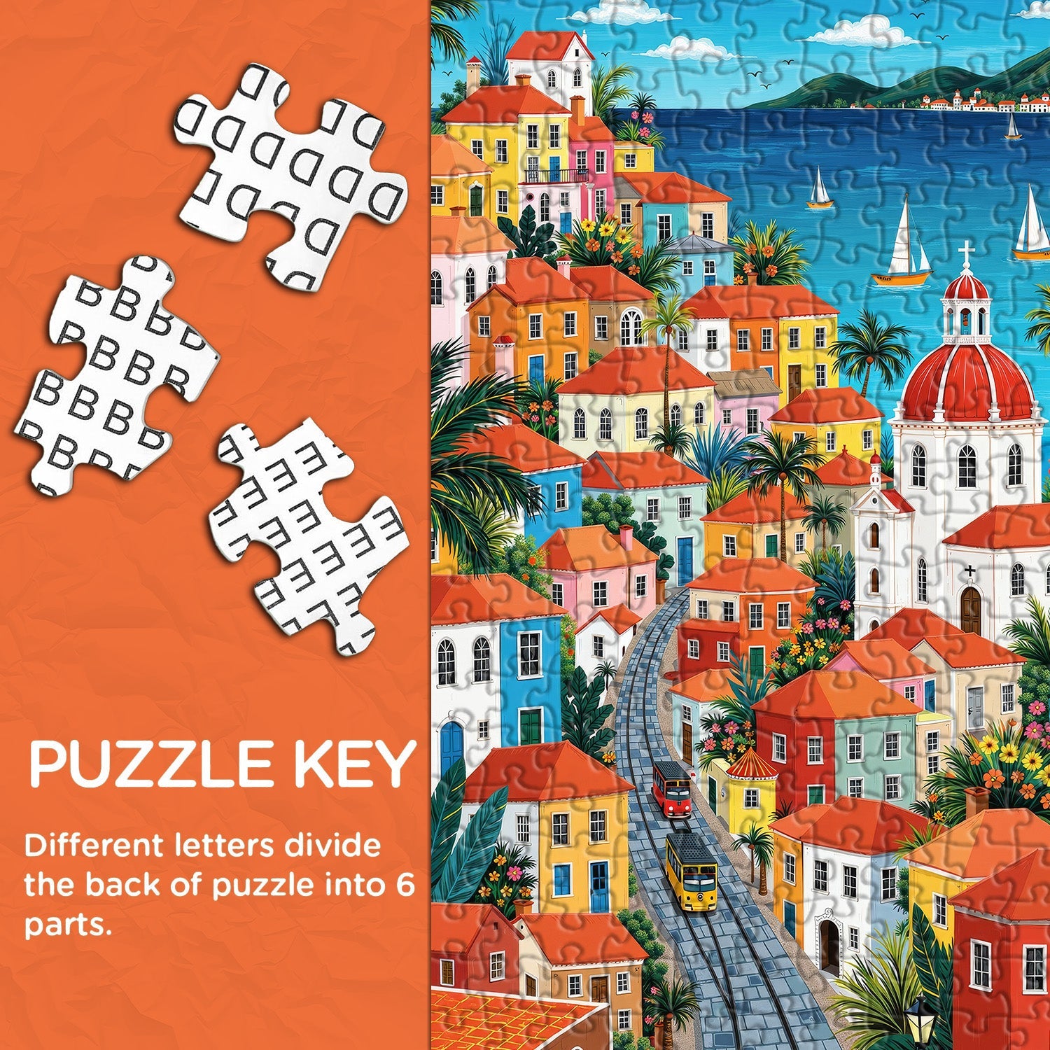 Coastal Cable Town Jigsaw Puzzle 1000 Pieces
